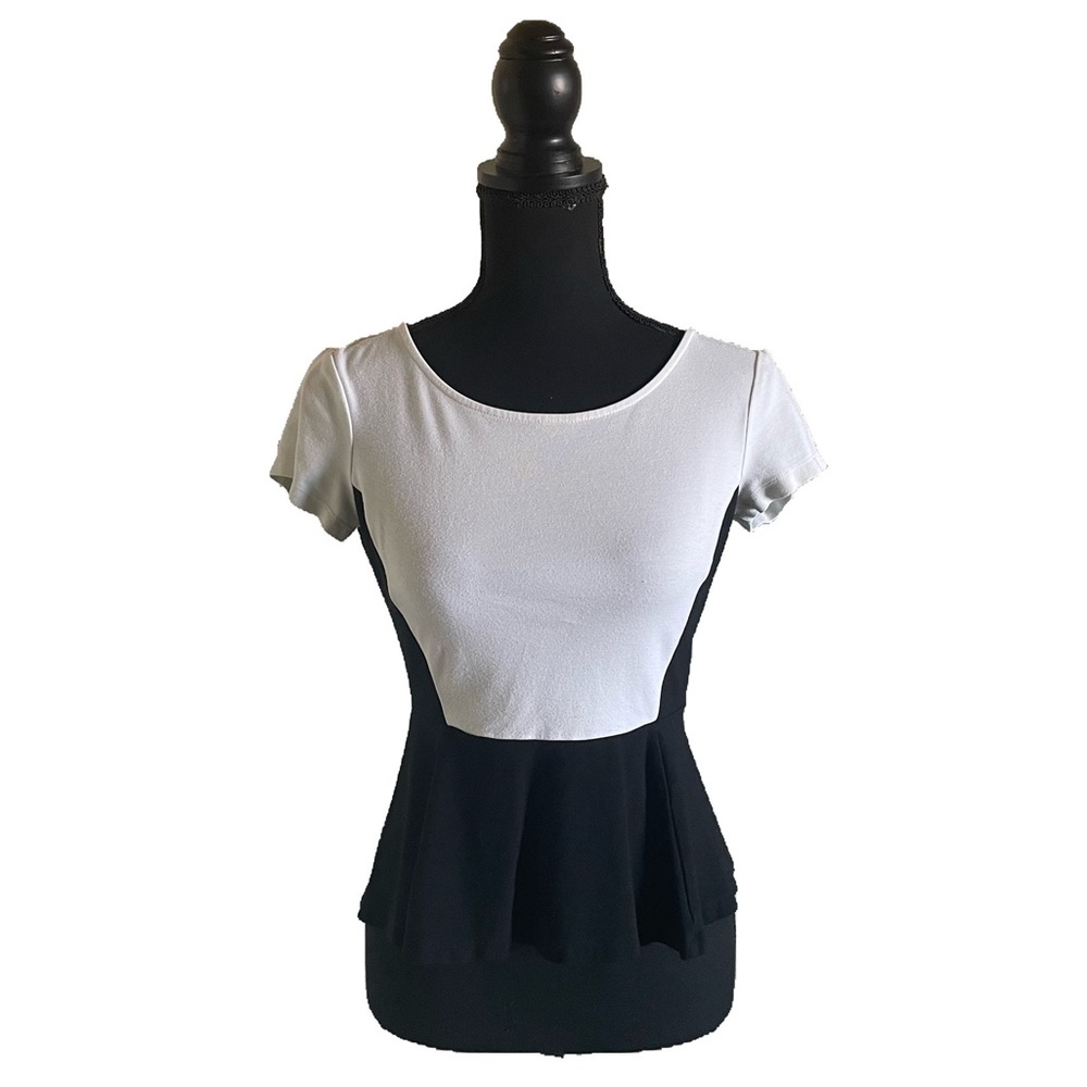 Banana Republic color blocking peplum top size 0P